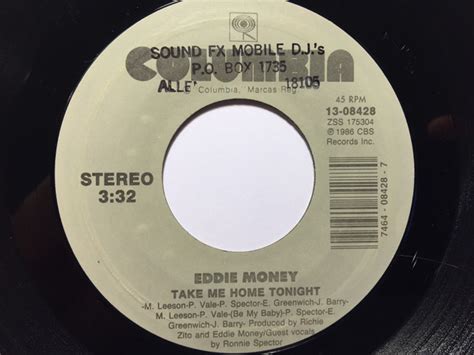 Eddie Money – Take Me Home Tonight (1986, Vinyl) - Discogs