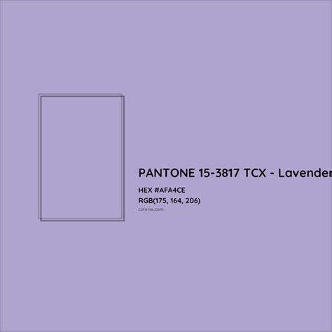 About PANTONE 15-3817 TCX - Lavender Color - Color codes, similar ...