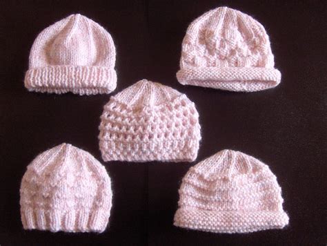 Premature Small Baby Knitting Pattern For 5 Hats | Etsy Baby Hat ...