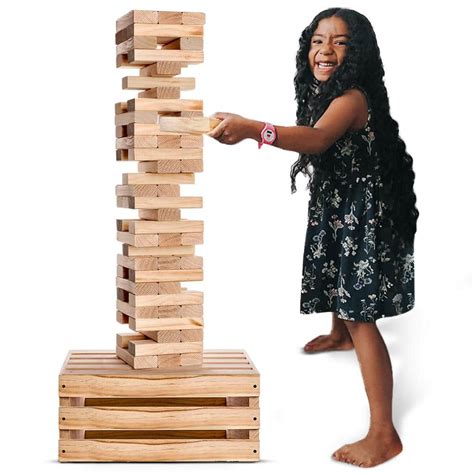 SWOOC Giant Tumble Tower with 2-in-1 Storage Crate and Game Table SNC ...