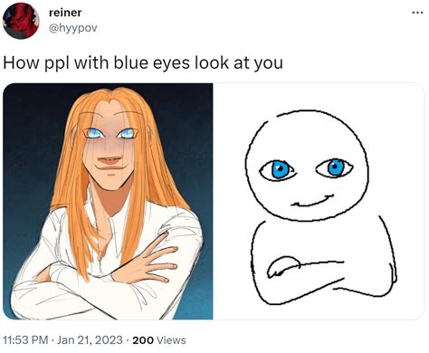 How ppl with blue eyes look at you | People With Blue Eyes | Know Your Meme