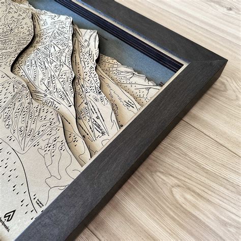 Crested Butte, CO Ski Trail Map Art | 3D Wood Mountain Wall Art