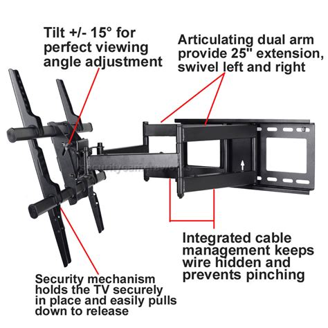 Articulating TV Wall Mount Tilt for Sharp AQUOS 40 42 50 55 60 65 70 80 ...