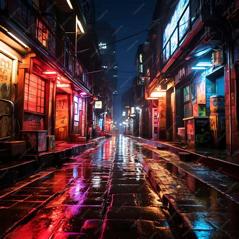 Premium AI Image | Cyberpunk Alley Step Into a Gritty Cyberpunk ...