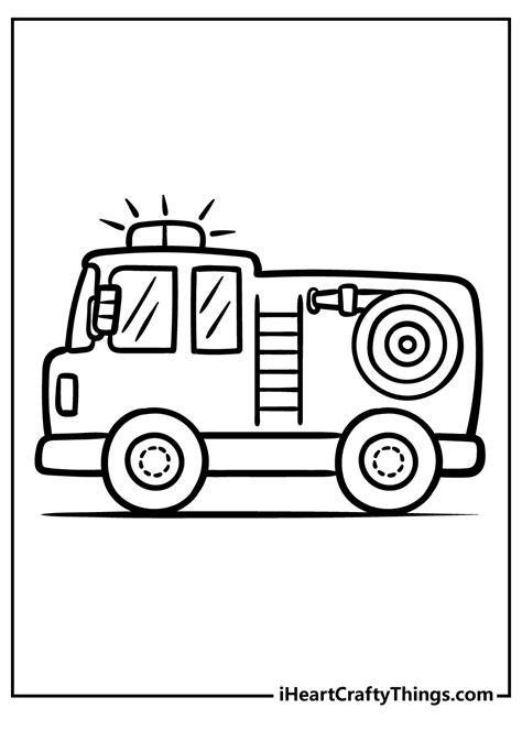 Fire Truck Images For Coloring Pages