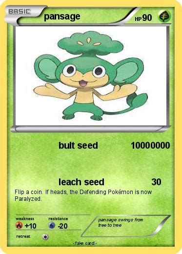 Pokémon pansage 149 149 - bult seed 10000000 - My Pokemon Card