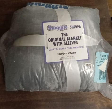 Snuggie Wearable Blanket Large Fuzzy Warm Charcoal Gray for sale online ...