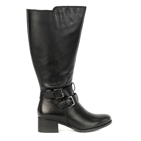 Naturalizer Women's Dale Wide Calf Waterproof Black Leather Boots ...