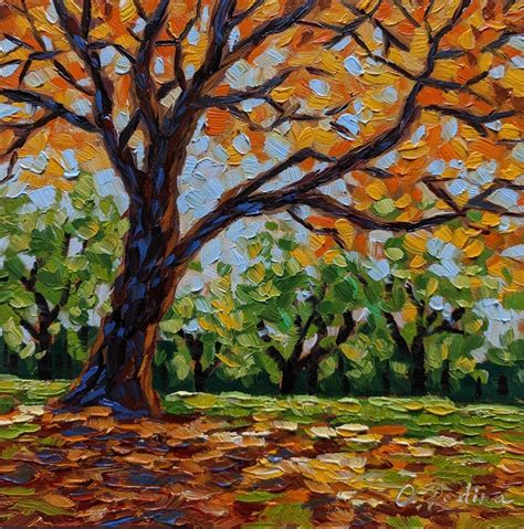 Oak Tree Painting Original Landscape Autumn Oil Painting Fall - Etsy