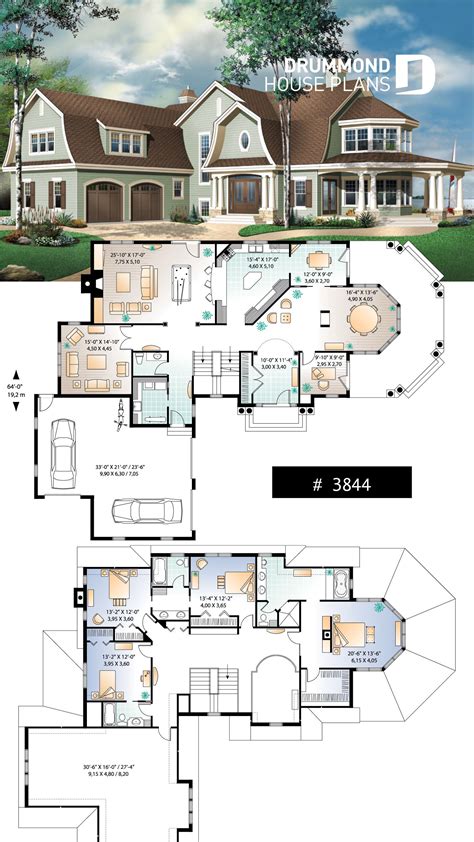 Discover the plan 3844 (The Rotunda) which will please you for its 5, 6 ...