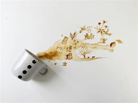 Coffee And Tea Turned Into Beautiful Art By Giulia Bernardelli | Bored ...