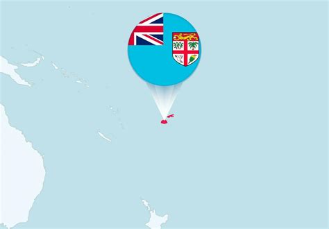 Oceania with selected Fiji map and Fiji flag icon. 27988205 Vector Art ...