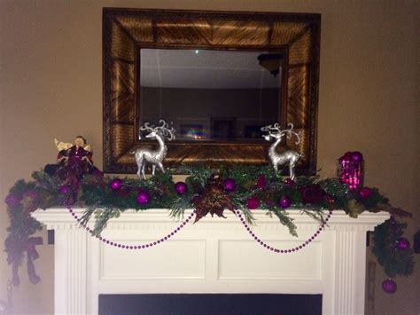 Nice Holiday Mantel Garland in non-traditional colors! Holiday Mantel ...