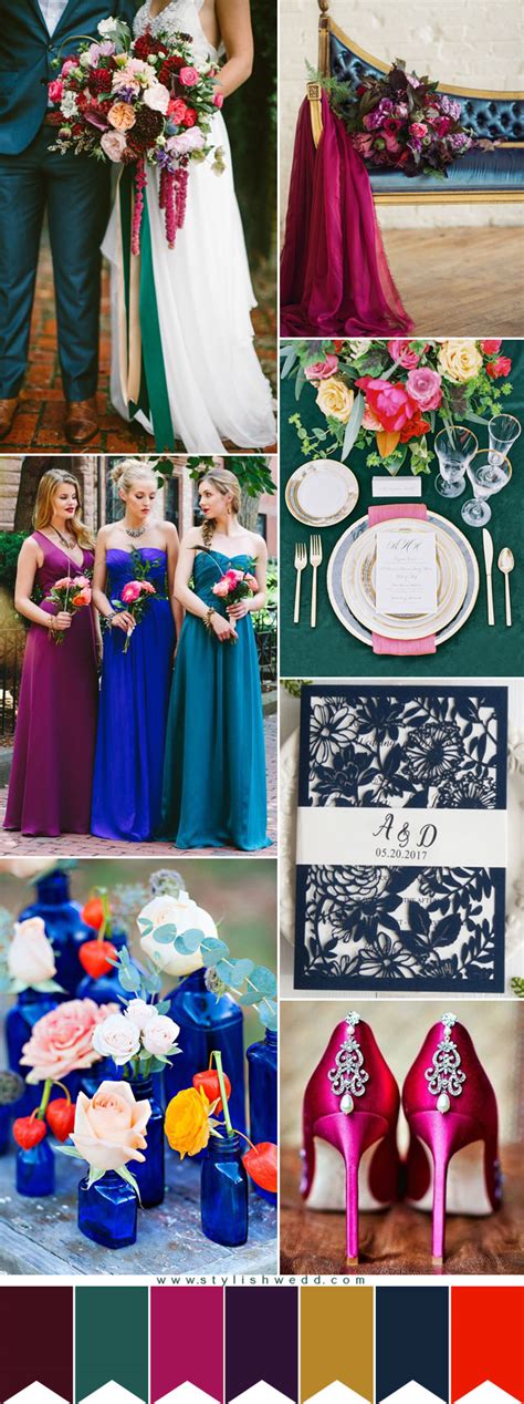 Fabulous Fall Wedding Inspiration: Moody Jewel-toned Wedding Ideas ...