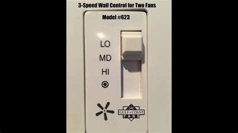 Gulf Coast "Quiet Master" Dual-Fan Wall Control Demo - YouTube