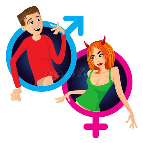 Cartoon gender symbols stock vector. Illustration of homosexuality ...