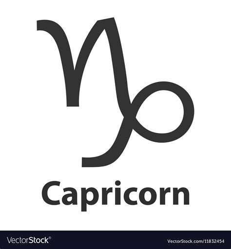 Capricorn sea goat zodiac sign icon Royalty Free Vector