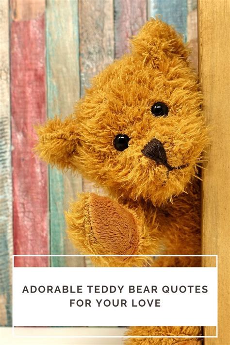 107 Adorable Teddy bear quotes For your love | with Images | Teddy bear ...