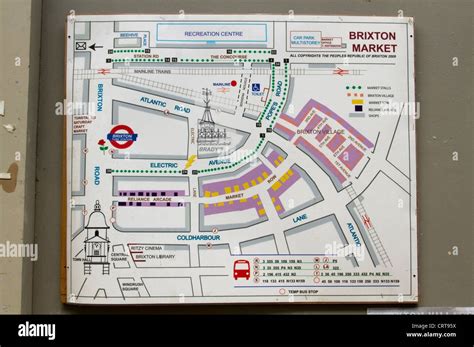 Map of Brixton Village, Brixton Market Stock Photo - Alamy