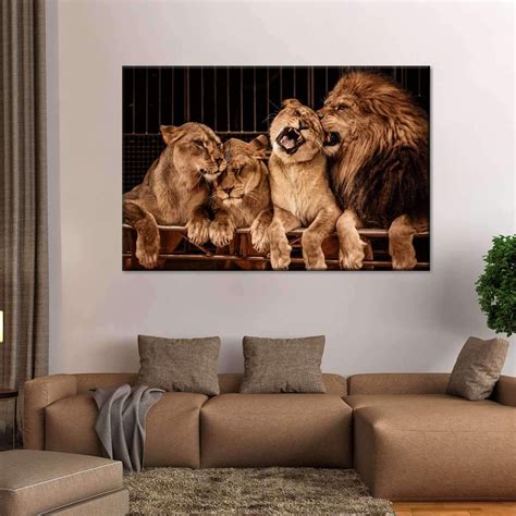 Lion Family Multi Panel Canvas Wall Art in 2021 | Lion wall art, Art ...