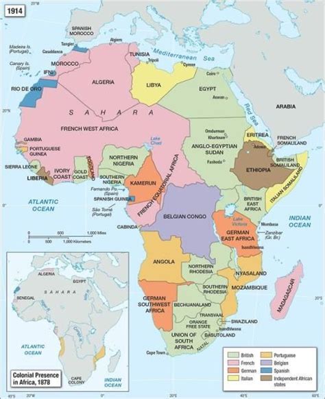 Colonial Presence in Africa in 1914. | Africa map, World map europe, Africa