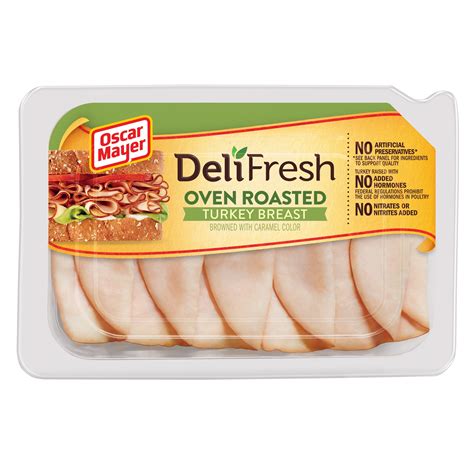 Oscar Mayer Deli Fresh Oven Roasted Sliced Turkey Breast Lunch Meat, 9 ...