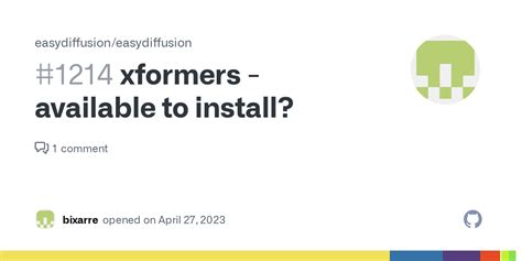 xformers - available to install? · Issue #1214 · cmdr2/stable-diffusion ...