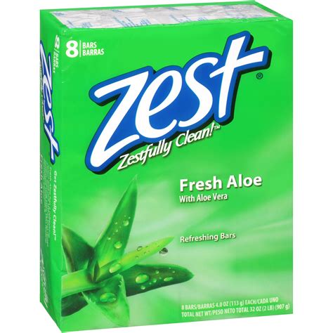 (2 pack) Zest Fresh Aloe Refreshing Bar Soap, 4 oz, 8 count - Walmart ...