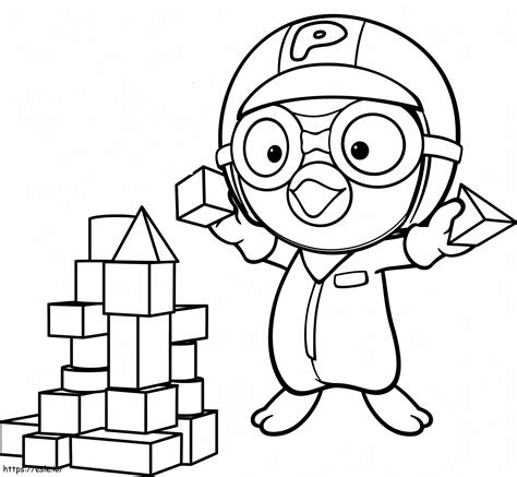 Pororo Bermain Puzzle Gambar Mewarnai