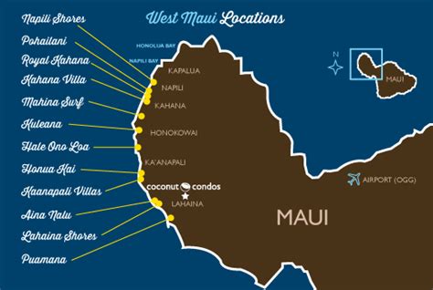 West Maui Locations, Aina Nalu, Puamana Property Maps | Vacation ...