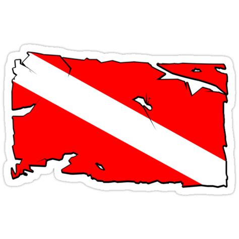 "Divers Down Flag" Stickers by Karri Klawiter | Redbubble