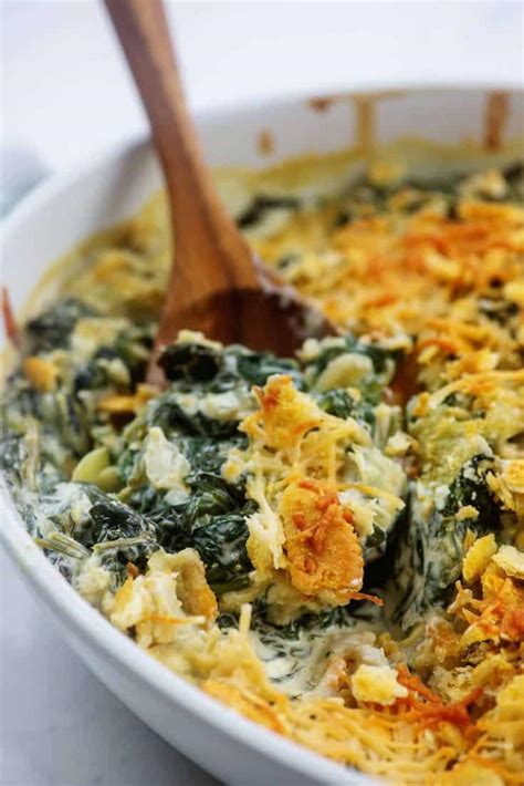 Favorite Creamed Spinach Casserole Recipe | Buns In My oven