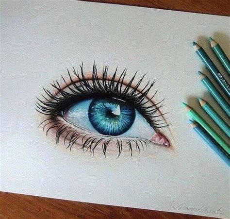 aqua blue eye drawing | Eye art, Eye drawing, Color pencil art