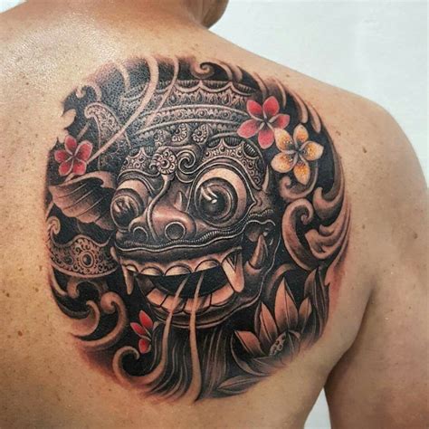 Barong mask tattoo Hindi Tattoo, Sanskrit Tattoo, Cover Up Tattoos ...