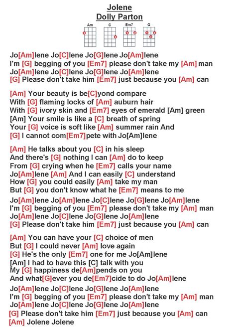 Jolene - Dolly Parton | Lyrics and Chords