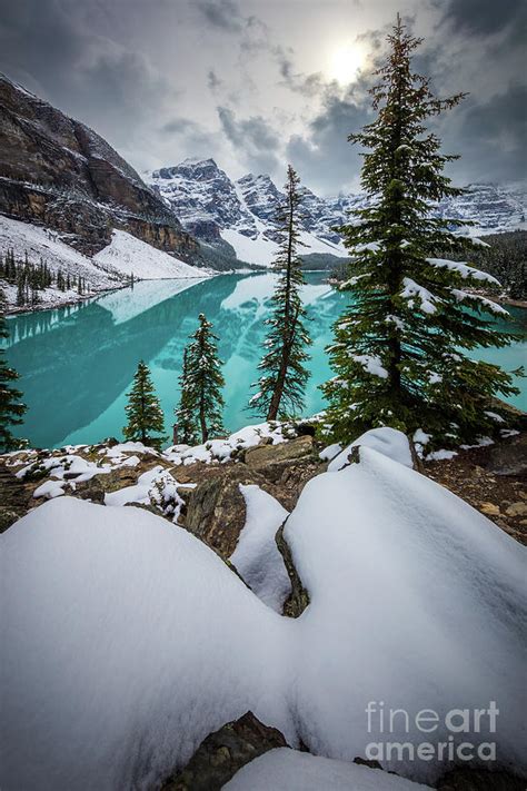 Moraine Lake in Winter Photograph by Inge Johnsson - Fine Art America