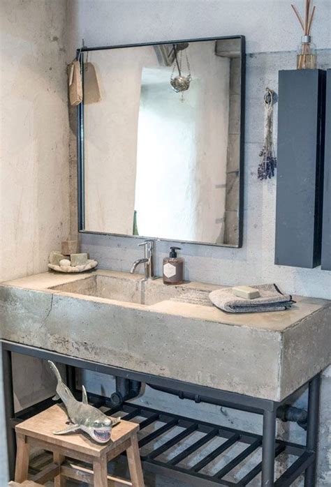 32 Trendy And Chic Industrial Bathroom Vanity Ideas - DigsDigs