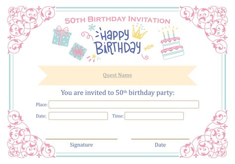 Birthday Gift Certificate Template | [#] New Concept