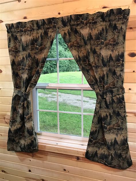 Rustic Curtains Rustic Cabin Decor Country Home Decor Log - Etsy UK