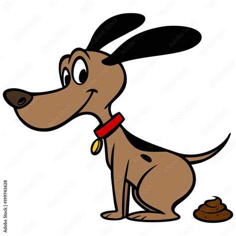 Vektorová grafika „Dog Poop - A vector cartoon illustration of a Dog ...