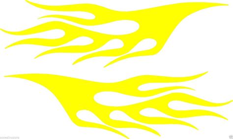 (2) Vinyl Vehicle Graphics Decals Stickers Flames # 5 Custom Auto Truc ...