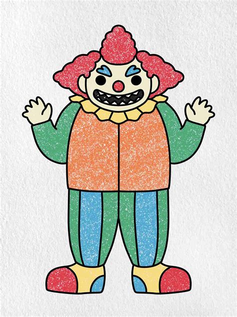 How to Draw a Scary Clown - HelloArtsy