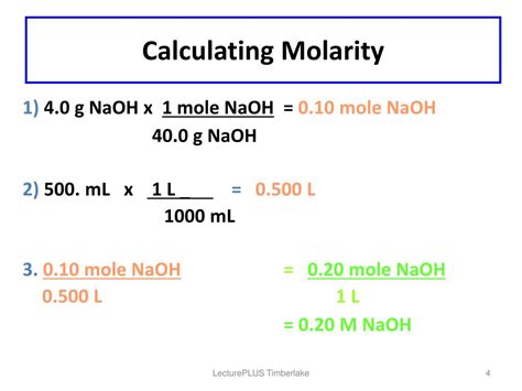 How To Calculate Molar Equivalent