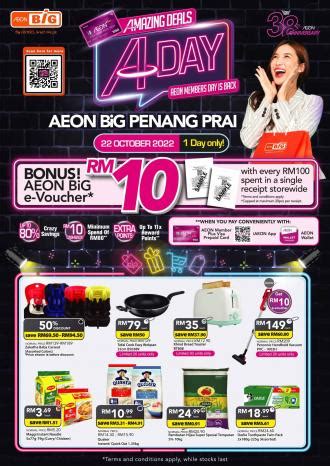 AEON BiG Penang Prai AEON Members Day Promotion (22 Oct 2022)