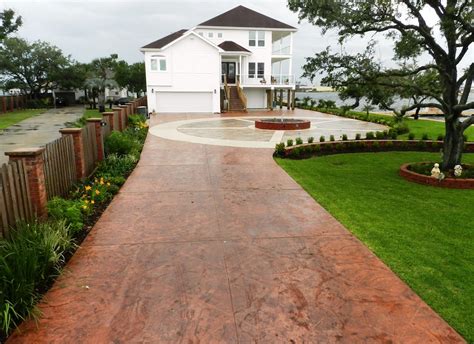 Galveston Stamped Concrete Driveway - Surecrete Products