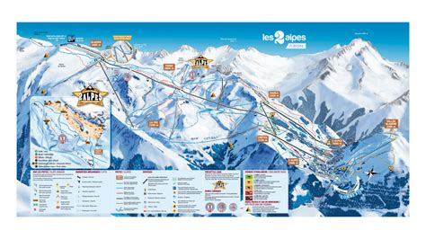 Les Deux Alpes Ski Map And Information - Free Piste Map