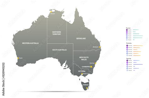 oceania countries map. new zealand map. australia map. Stock Vector ...