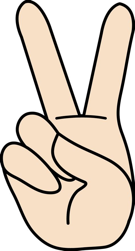 Peace Hand Sign Clipart - Free Clip Art