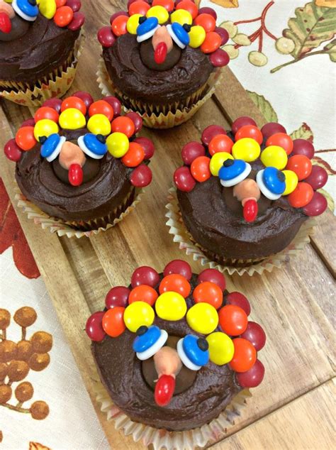 Chocolate Sour Cream Turkey Cupcakes - Pams Daily Dish