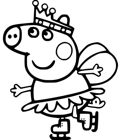 Peppa Pig Fairy Skating Coloring Page (Peppa Pig) #1173 | coloringlive.com